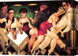 Juarez Canvas Paintings - Bar in Copacabana by Juarez Machado