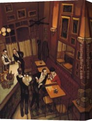 Juarez Canvas Paintings - Bistro by Juarez Machado