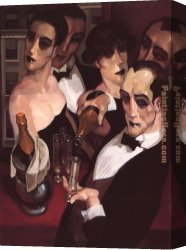 Juarez Canvas Paintings - Champagne Waiter by Juarez Machado