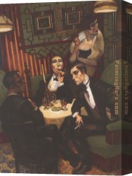 Juarez Canvas Paintings - Cigar Cognac In The Salon by Juarez Machado