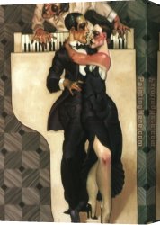 Juarez Canvas Paintings - Dance on White Piano by Juarez Machado