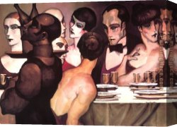 Juarez Canvas Paintings - Gala Entree Amis by Juarez Machado