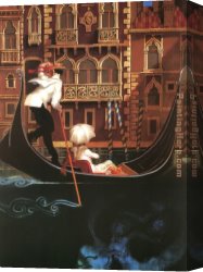 Juarez Canvas Paintings - Sul Grande Canal Venezia by Juarez Machado
