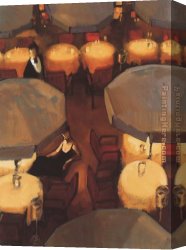 Juarez Canvas Paintings - Umbrella Lights by Juarez Machado