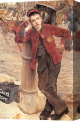 London Canvas Paintings - The London Bootblack by Jules Bastien-Lepage