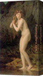 Nude Canvas Paintings - A Bathing Nude by Jules Joseph Lefebvre