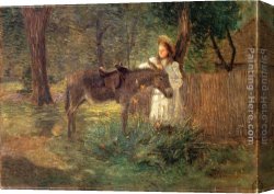 Alden Canvas Paintings - After the Ride by Julian Alden Weir