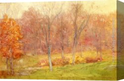 Alden Canvas Paintings - Autumn Rain by Julian Alden Weir