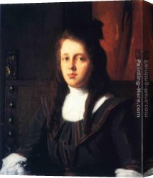 Alden Canvas Paintings - Cora by Julian Alden Weir