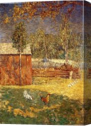 Alden Canvas Paintings - Midday by Julian Alden Weir