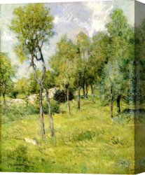 Alden Canvas Paintings - Midsummer Landscape by Julian Alden Weir