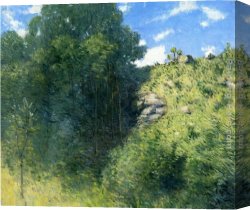 Alden Canvas Paintings - Ravine near Branchville by Julian Alden Weir