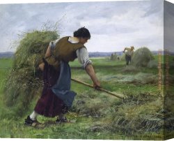 Dupre Canvas Paintings - The Reapers by Julien Dupre