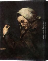 Money Canvas Paintings - An Old Money-Lender by Jusepe de Ribera