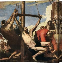 The Martyrdom of St Margaret Canvas Paintings - Martyrdom of St Bartholomew by Jusepe de Ribera