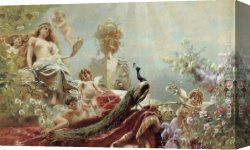 Venus Verticordia Canvas Paintings - The Toilet of Venus by Konstantin Makovsky
