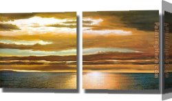 Evening Landscape at East Bergholt Canvas Paintings - Dan Werner Reflections on the Sea by landscape