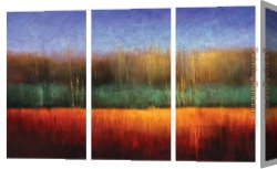 Landscape with Factory Canvas Paintings - Theatre View by Gregory Garrett by landscape