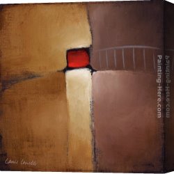 Square Canvas Paintings - Chocolate Square IV by Lanie Loreth