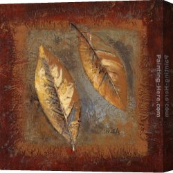 Square Canvas Paintings - Rustic Leaf Square II by Lanie Loreth