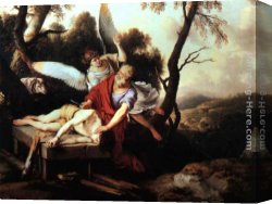 Hire Canvas Paintings - Abraham Sacrificing Isaac by Laurent De La Hire