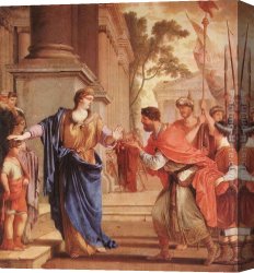 Hire Canvas Paintings - Cornelia Refusses the Crown of the Ptolomai by Laurent De La Hire