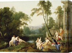 Hire Canvas Paintings - Pastoral Landscape by Laurent De La Hire