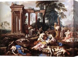 Hire Canvas Paintings - The Children of Bethel Mourned by their Mothers by Laurent De La Hire