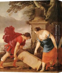 Hire Canvas Paintings - Theseus and Aethra by Laurent De La Hire