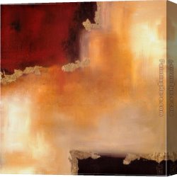 Crimson Canvas Paintings - Crimson Accent II by Laurie Maitland
