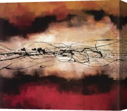 Harmony Canvas Paintings - Harmony in Red and Ochre by Laurie Maitland