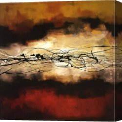Harmony Canvas Paintings - Harmony in Red and Ochre ii by Laurie Maitland