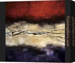 Violet Canvas Paintings - Harmony in Red and Violet by Laurie Maitland