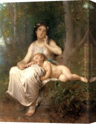 Innocence Canvas Paintings - Love and Innocence by Leon Bazile Perrault