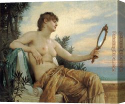 Mirror Canvas Paintings - The Mirror by Leon Bazile Perrault