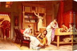 Maker Canvas Paintings - The Sandal Makers by Leon Glaize