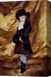 Mademoiselle De Clermont Canvas Paintings - Portrait Of Mademoiselle Marie Dubois by Leon Louis Antoine Tanzi