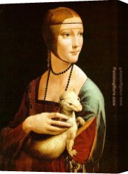 The Lady of Shalott Canvas Paintings - Lady With An Ermine by Leonardo da Vinci