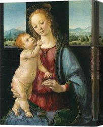 Madonna Canvas Paintings - Madonna and Child with a Pomegranate by Leonardo da Vinci