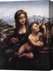 Madonna Canvas Paintings - Madonna with the Yarnwinder by Leonardo da Vinci