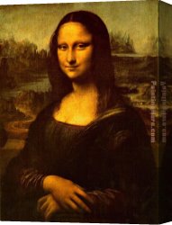 Mona Lisa Painting Canvas Paintings - Mona Lisa Smile by Leonardo da Vinci