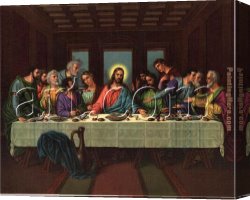 Picture of The Last Supper II Canvas Paintings - picture of the last supper by Leonardo da Vinci