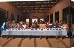 Picture of The Last Supper II Canvas Paintings - picture of the last supper I by Leonardo da Vinci
