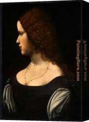 Self Portrait in Green Bugatti Canvas Paintings - Portrait Of A Young Lady by Leonardo da Vinci
