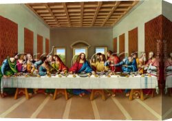 Picture of The Last Supper II Canvas Paintings - the picture of the last supper by Leonardo da Vinci