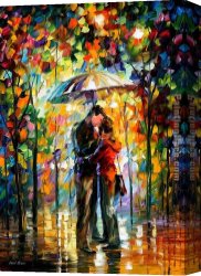 The Kiss Canvas Paintings - A Kiss in the Park by Leonid Afremov