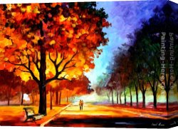Flaming Canvas Paintings - FLAMING NIGHT by Leonid Afremov