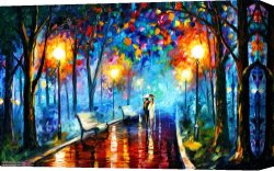 Romance Canvas Paintings - MISTY MOOD by Leonid Afremov