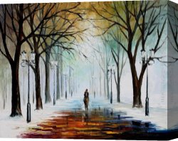 Evening Mood Canvas Paintings - WINTER MOOD by Leonid Afremov