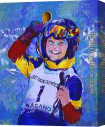 A Special Moment I Canvas Paintings - 2005 Special Olympics Nagano by Leroy Neiman
